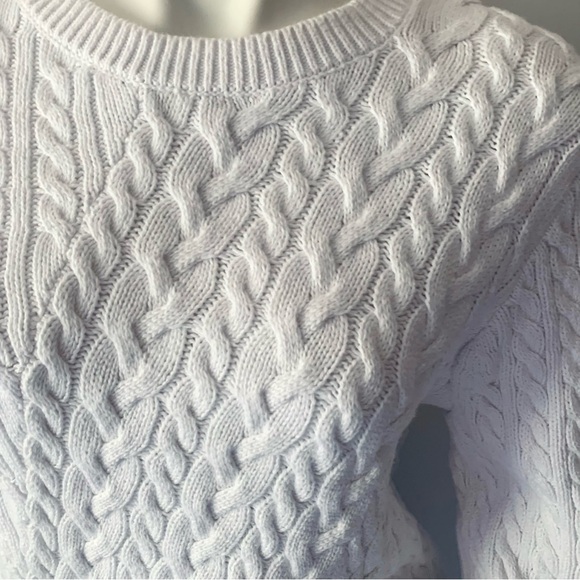 k n i t :: Chunky Textured Cotton Cable Knit Sweater - Picture 3 of 10